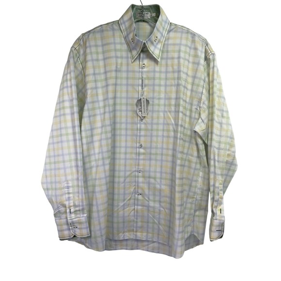 Angelino for Bermuda Mens Sz 5x Multicolor Plaid Button Down Shirt (k43)NWTs - Picture 1 of 7